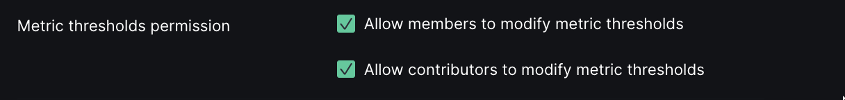 granualar modify metric thresholds permissions