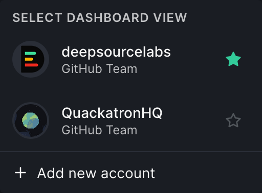 account switcher