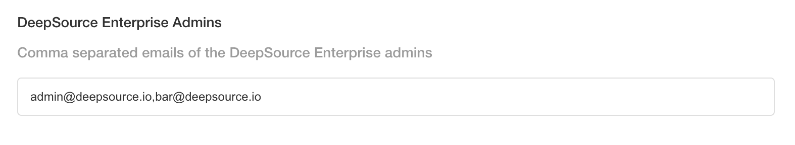 Kotsadm view of DeepSource Enterprise Admins