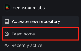 Navigating to team home