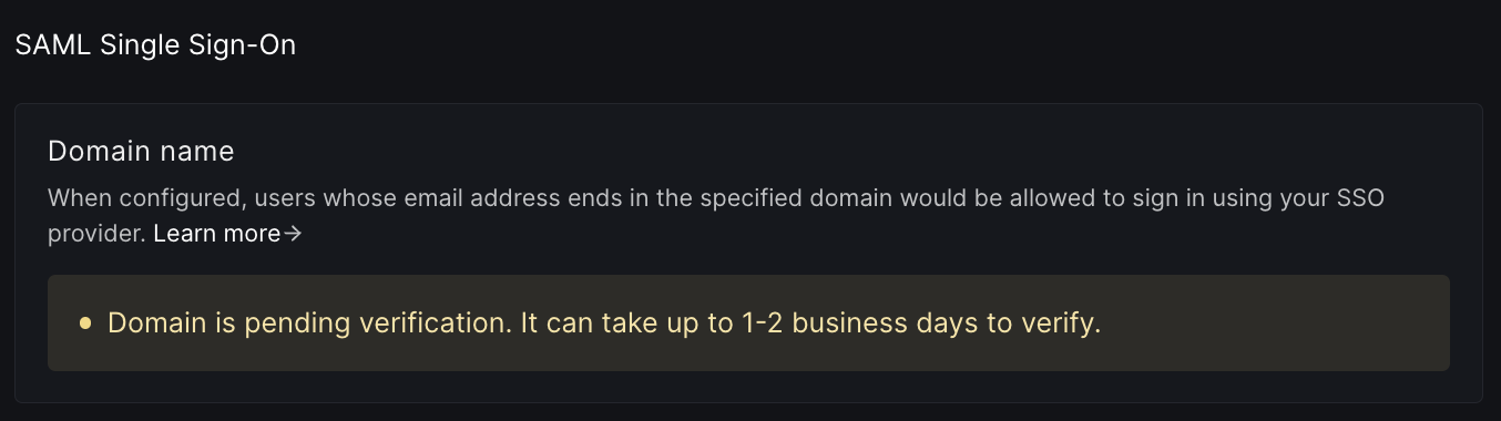 Domain verification pending
