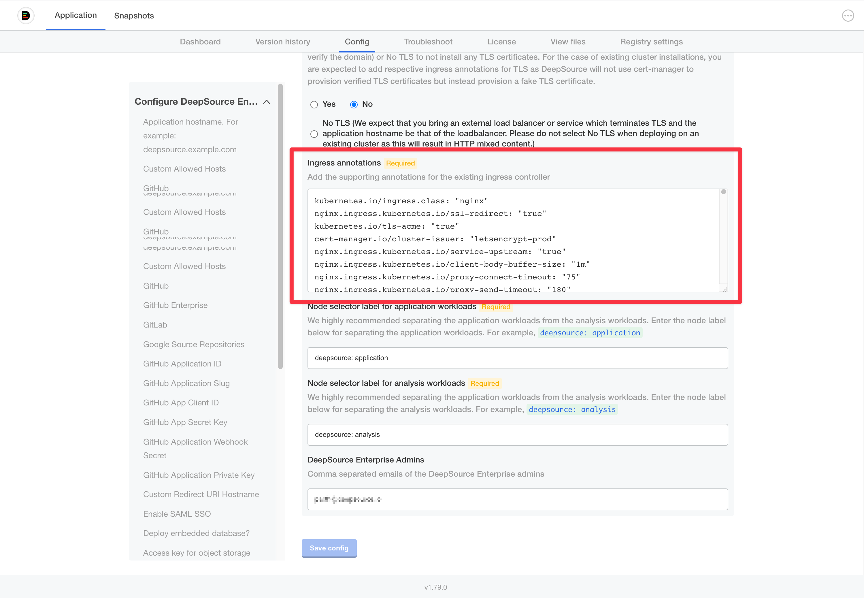 Github configuration