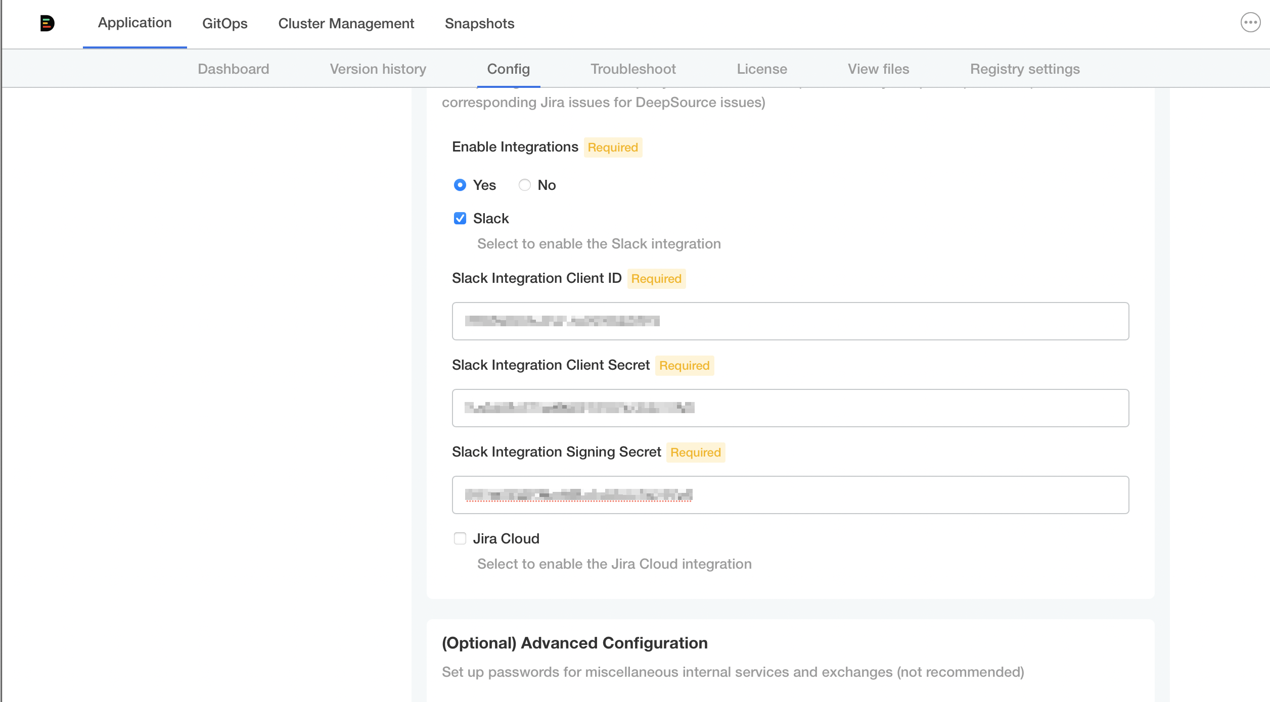 Jira configuration on Admin Console