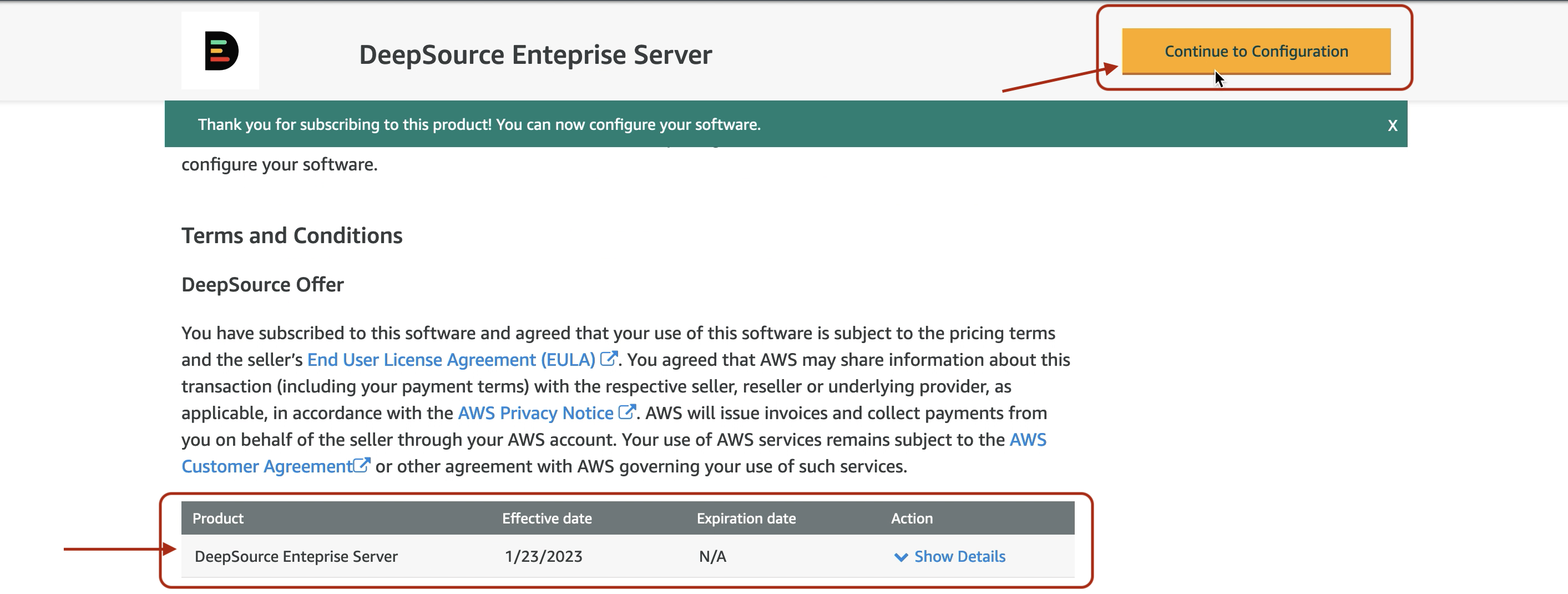 AMI Deployment Successful