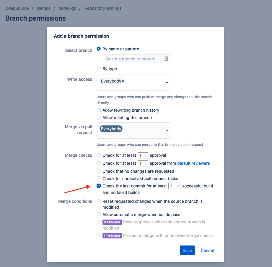 Add new branch permission